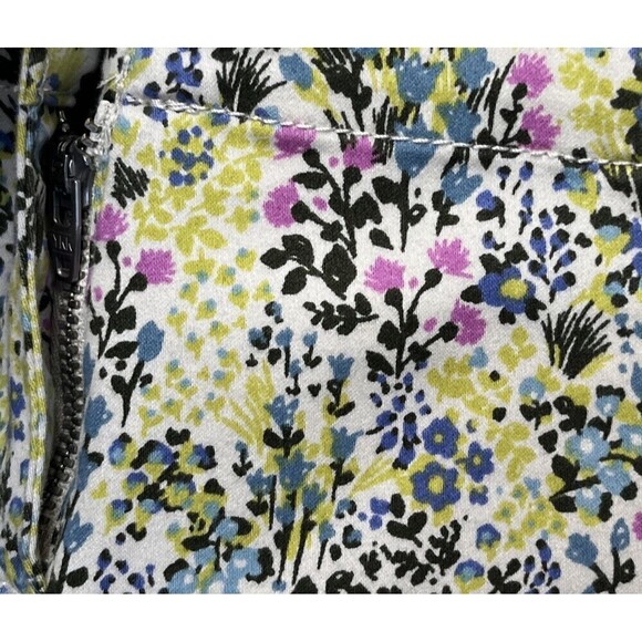 J Jill Live in Chino Pencil Skirt Womens 0P Floral Cotton Stretch Front Zip - Picture 7 of 13